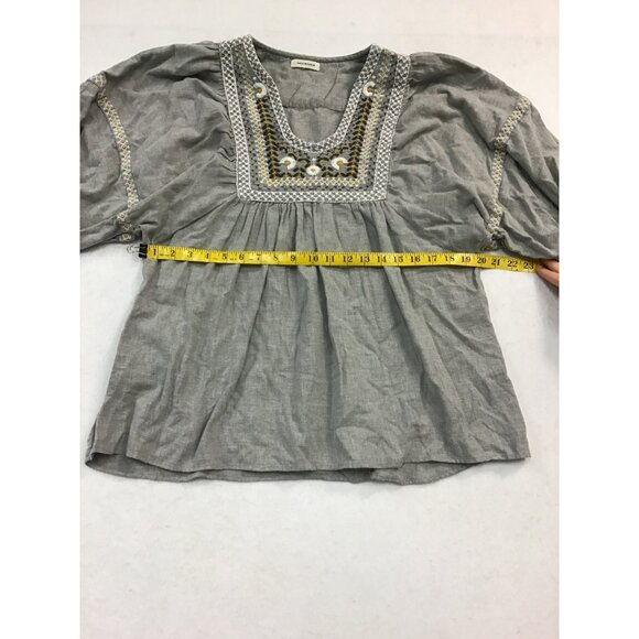 Bubble sleeve embroidered top - Picture 6 of 6